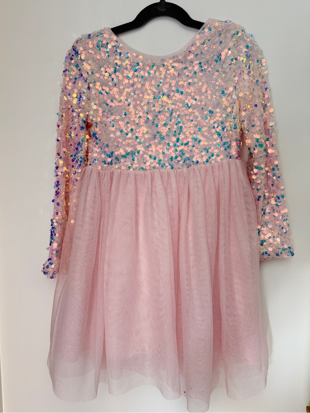 Cat & Jack Pink Sequin Tulle Party Dress for Kids. Size 6/6X.